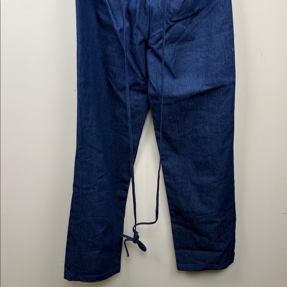 New REVOLVE X SUPERDOWN Stylish Irene Blue Denim open back Jumpsuit small - Picture 9 of 12